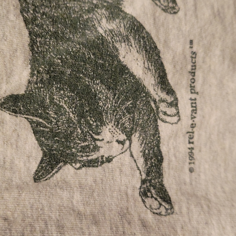 Vintage All Over Print Cat tshirt Cat lover Vintage tshirt - Picture 4 of 8